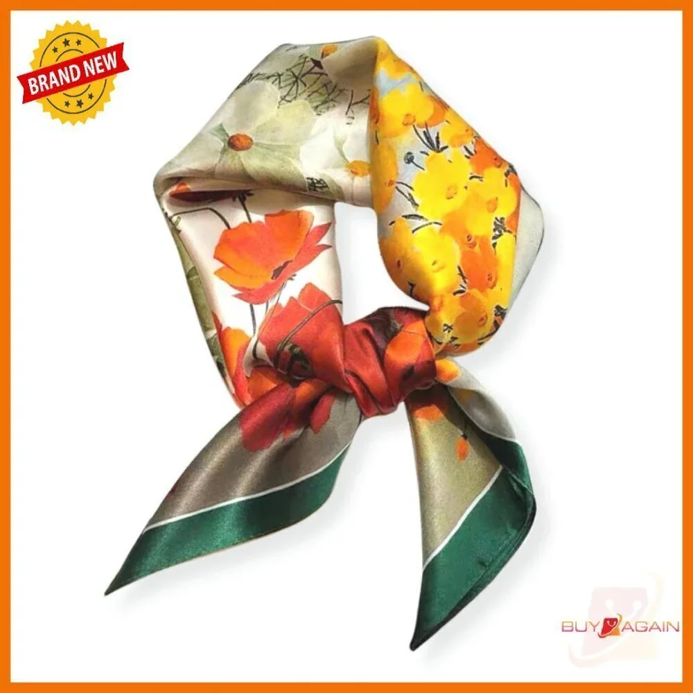 27x27 Mulberry Silk Square Scarf Versatile Fashion Accessory